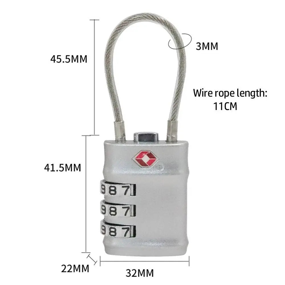 Smart Combination TSA Safe 3 digit combination travel luggage Lock.