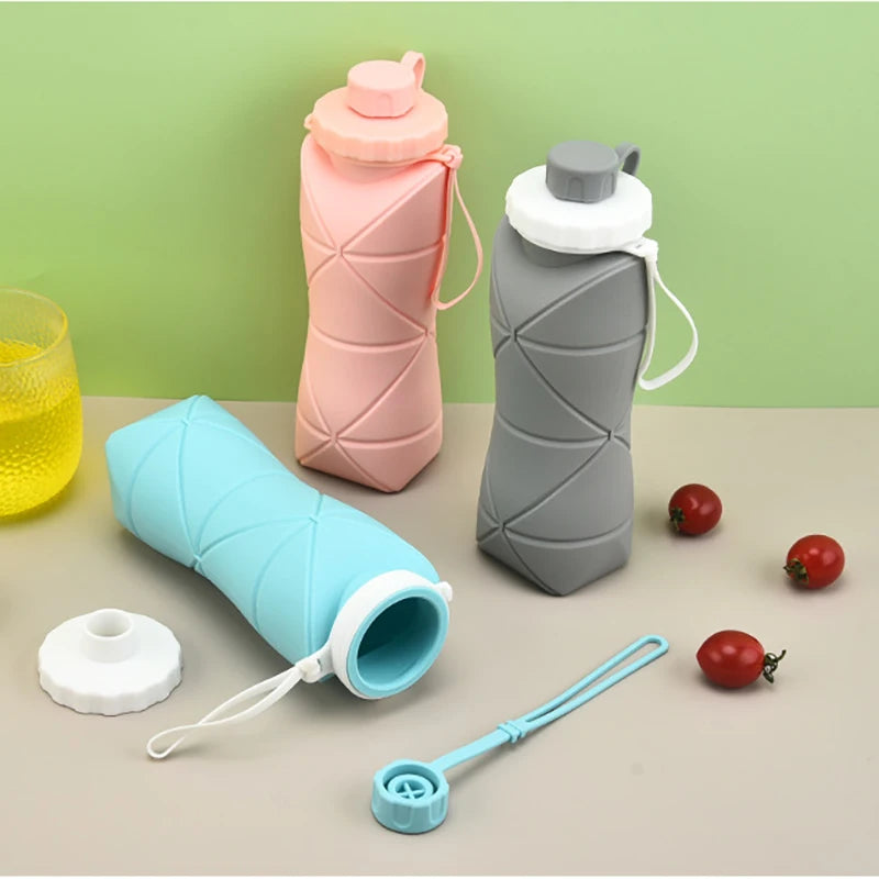 Portable Silicone Foldable Water bottle for Traveling and Outdoor Sports, Summer Essentials