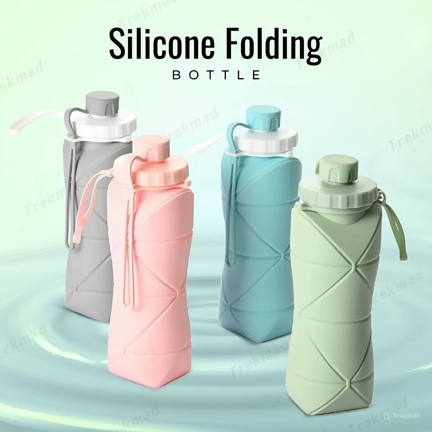 Portable Silicone Foldable Water bottle for Traveling and Outdoor Sports, Summer Essentials