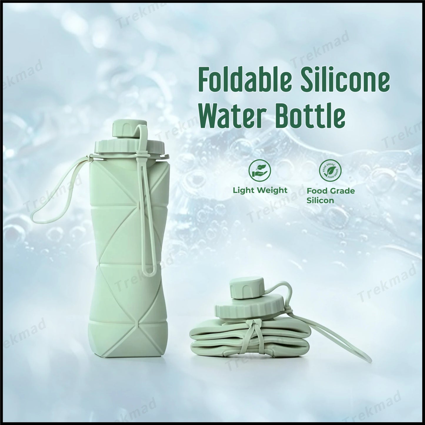 Portable Silicone Foldable Water bottle for Traveling and Outdoor Sports, Summer Essentials