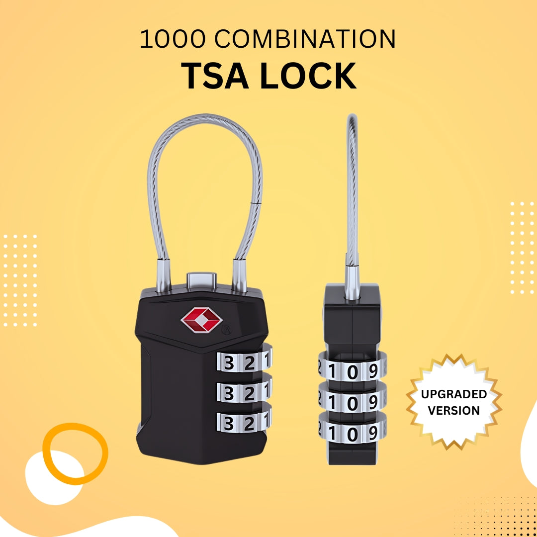 Smart Combination TSA Safe 3 digit combination travel luggage Lock.