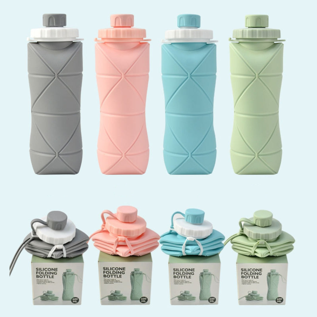 Portable Silicone Foldable Water bottle for Traveling and Outdoor Sports, Summer Essentials