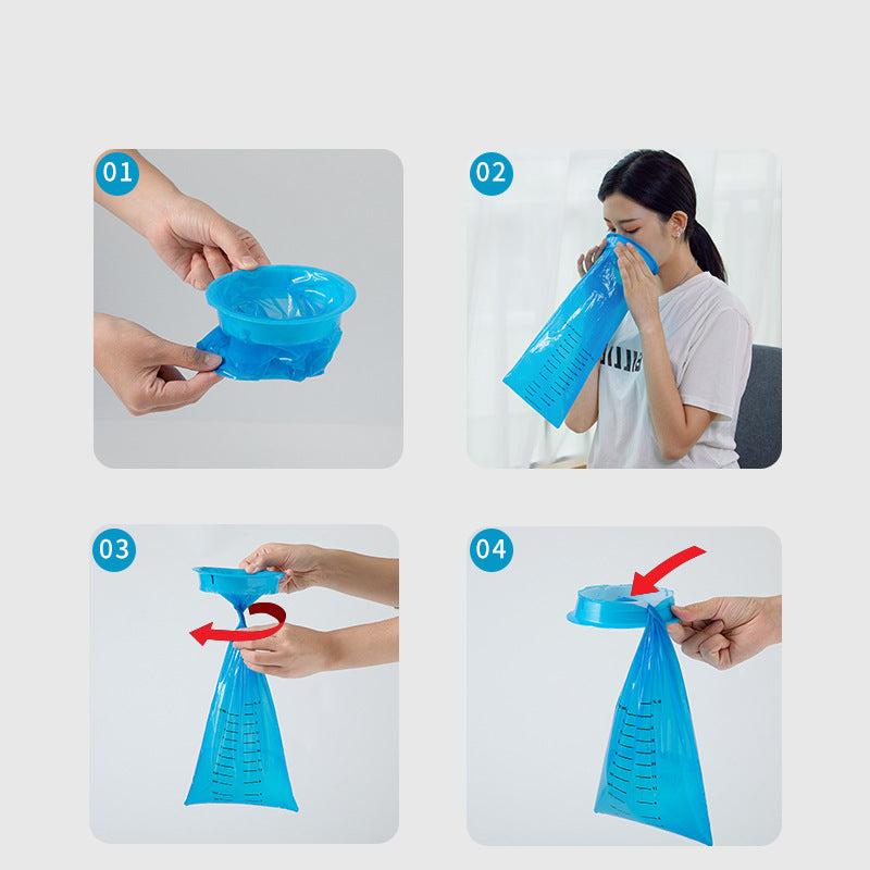 5 PCS VOMIT BAG AND 5 PCS URINE BAG COMBO