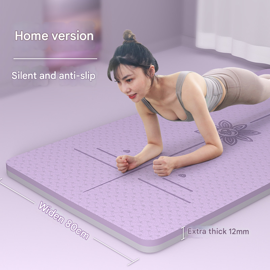 Widened and thickened TPE yoga non slip fitness mat