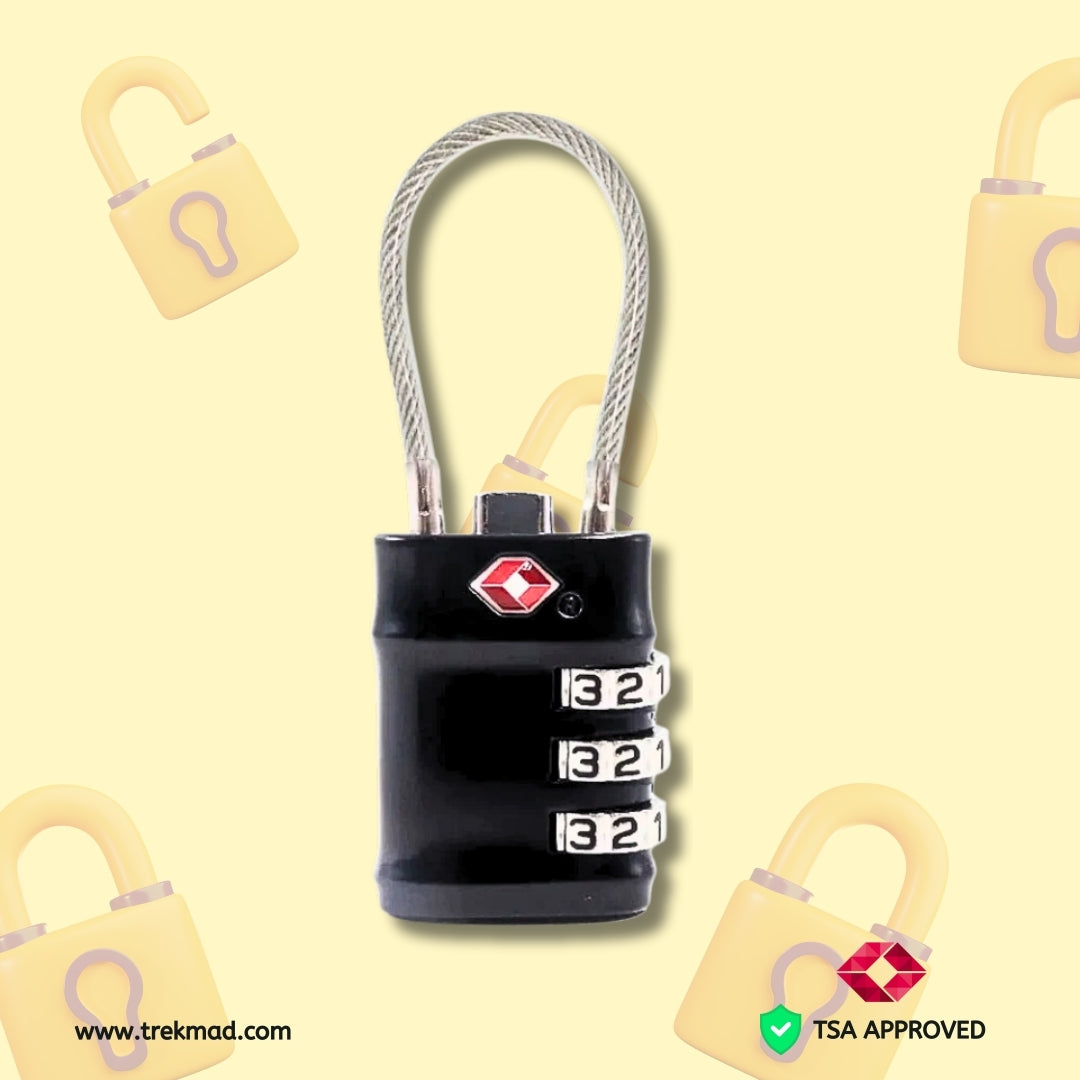 Smart Combination TSA Safe 3 digit combination travel luggage Lock.