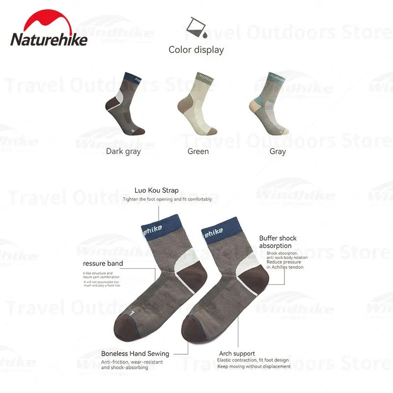 Men's and women's outdoor hiking, mountaineering, breathable, running, quick-drying socks