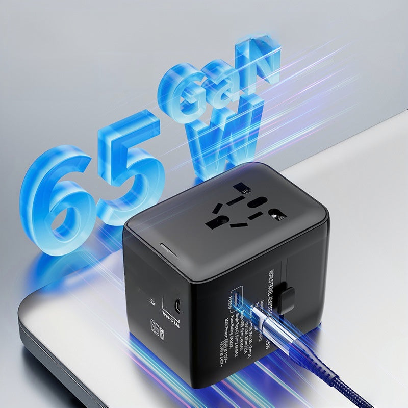 Multifunctional 65W Fast Charging Travel Universal Plug Converter