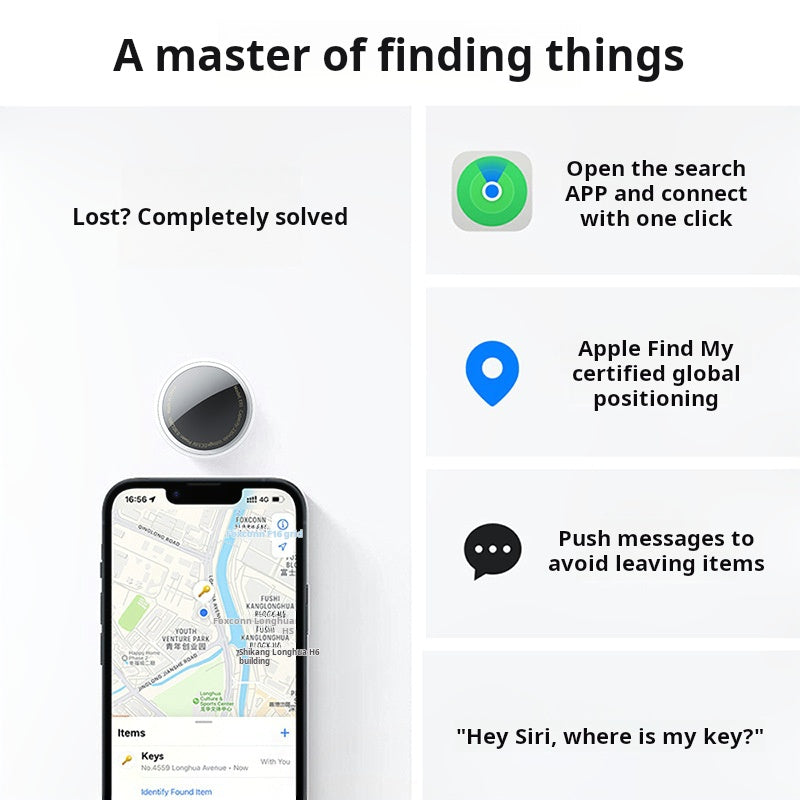 Universal iOS GPS track locator tag