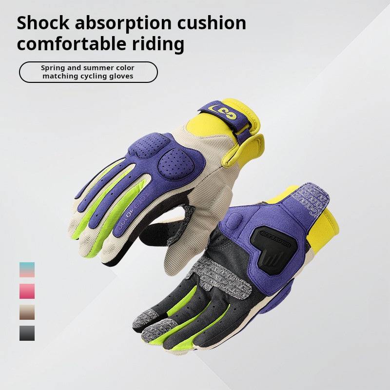 Outdoor riding thickened scratch resistant motorcycle gloves