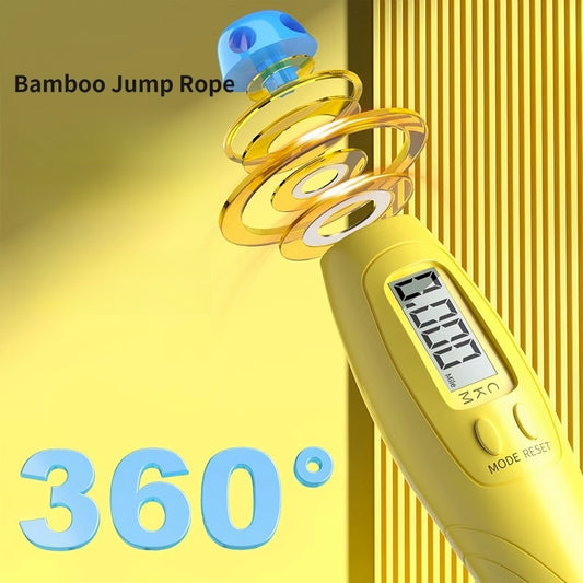 Children's electronic counting bamboo fitness skipping rope