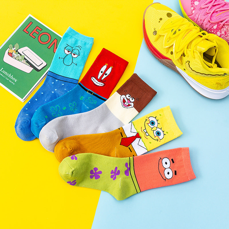 Spongebob Character Summer Printed Socks