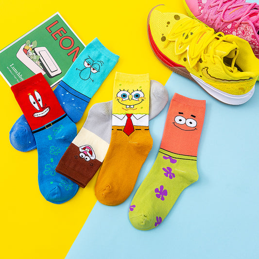 Spongebob Character Summer Printed Socks