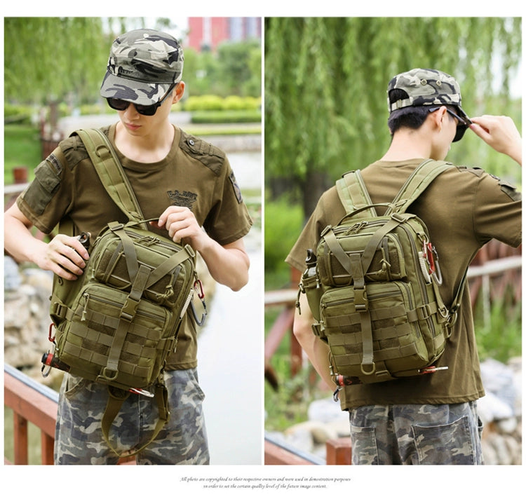 Multifunctional men's crossbody and shoulder backpack bag for travel and hiking