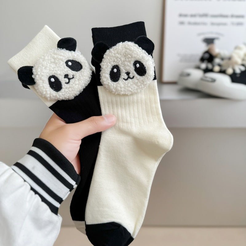 European Style Three-dimensional Cute Panda Plush Socks