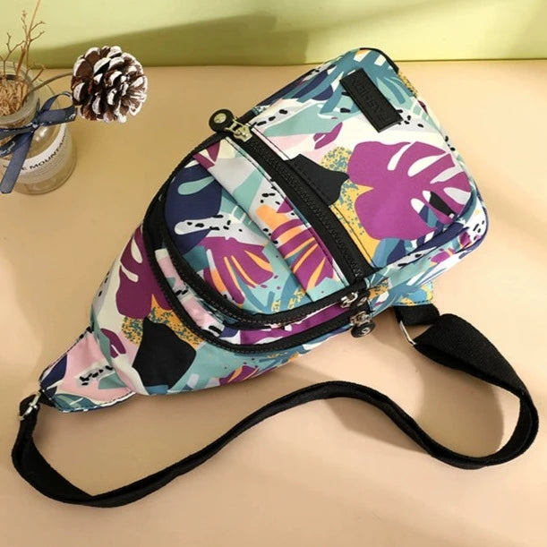 Printed unisex high quality crossbody bag for travel and hiking